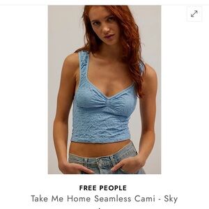 FP intimately Blue Sleeveless Top